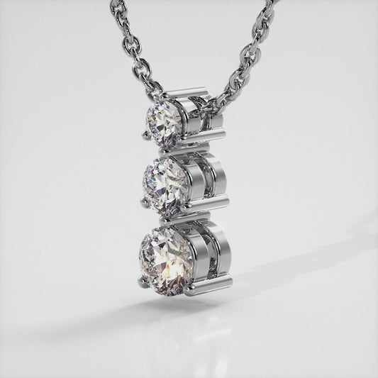 Three Prong 3 Stone Pendant