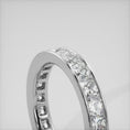 Load and play video in Gallery viewer, Channel Set Princess Diamond Eternity Band
