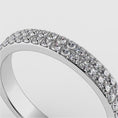 Load and play video in Gallery viewer, Splendid Romance Double Row Diamond Wedding Band
