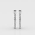 Load and play video in Gallery viewer, Lab Grown Diamond Hoop Earrings in 14k White Gold
