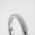 Load and play video in Gallery viewer, Triple Row Diamond Pave Wedding Ring
