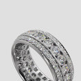 Load and play video in Gallery viewer, Three Row Round Diamond Eternity Band
