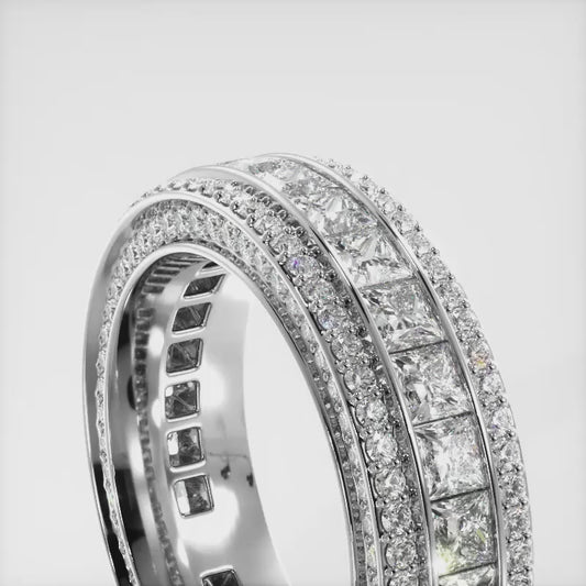 Regal Princess And Round Cut Diamond Eternity Ring
