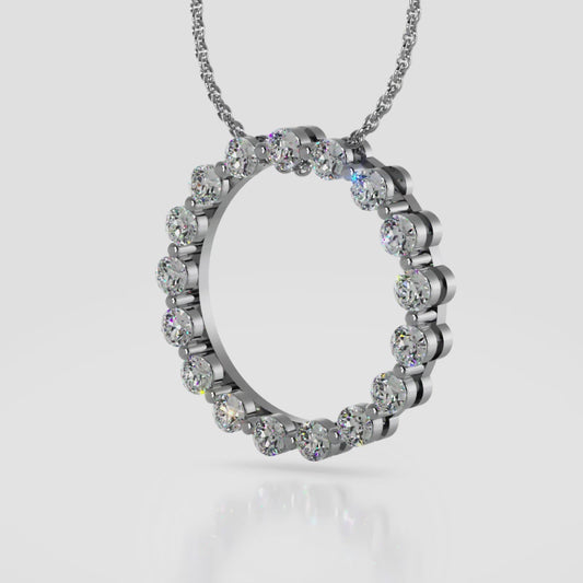 Stunning Diamond Circle Pendant