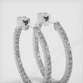 Load and play video in Gallery viewer, Single Row Inside Out Diamond Hoop Earring Small
