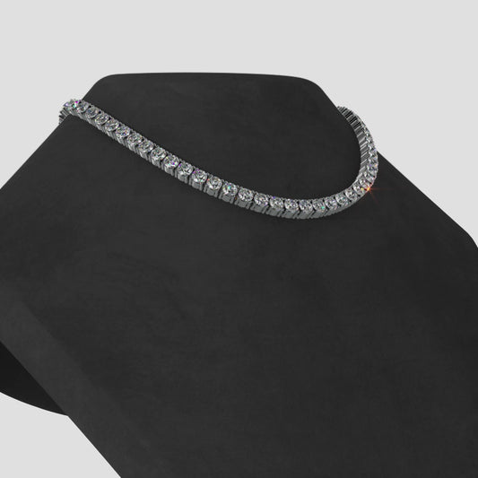 4 Prong Riviera Diamond Necklace