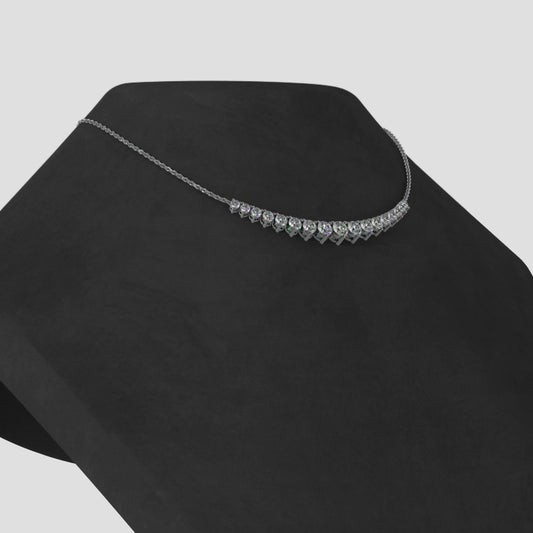 Graduated Red Carpet Diamond Necklace With Chain