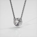 Load and play video in Gallery viewer, Simply Solitaire Bezel Set Diamond Pendant
