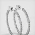 Load and play video in Gallery viewer, Single Row Inside Out Diamond Hoop Earring Medium
