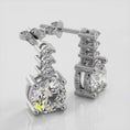 Load and play video in Gallery viewer, Brilliant Round Drop Diamond Earrings
