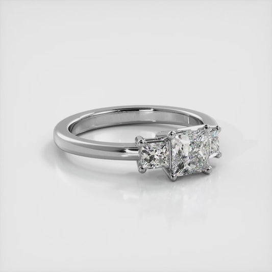 Princess Cut Diamond Three Stone Ring