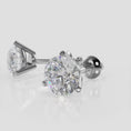 Load and play video in Gallery viewer, Classic Three Prong Diamond Studs
