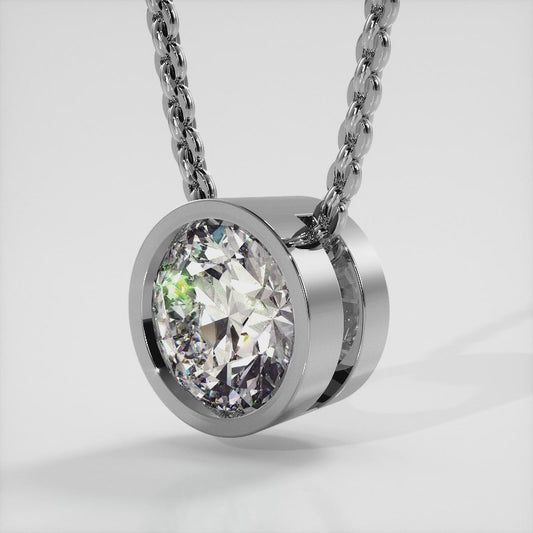 Solitaire Brilliant Round Diamond Pendant