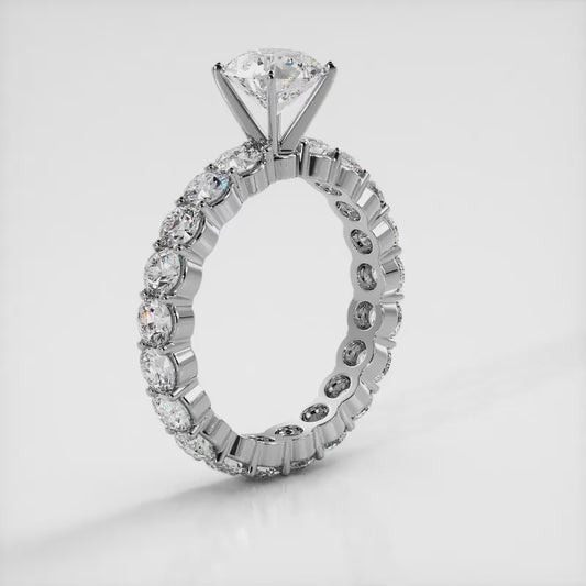 Shared Prong Eternity Style Matching Bridal Set