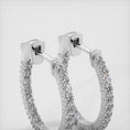 Load and play video in Gallery viewer, Single Row Inside Out Diamond Hoop Earring Petite
