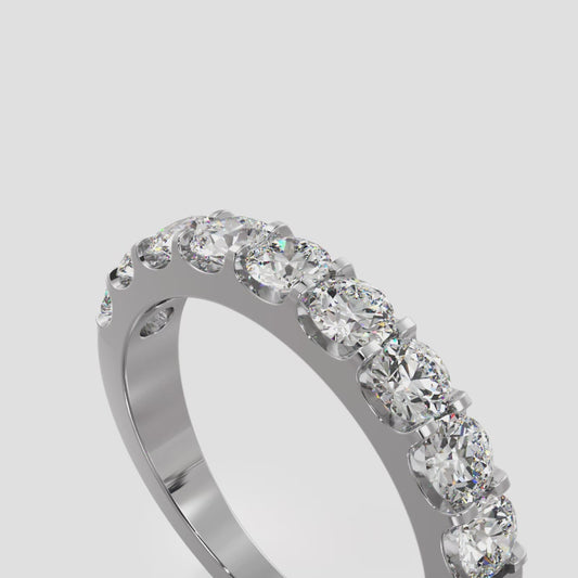 Shared Prong Diamond Anniversary Ring