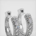 Load and play video in Gallery viewer, Glamorous Diamond Oval Hoop Earrings
