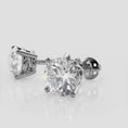 Load and play video in Gallery viewer, Classic Four Prong Diamond Studs
