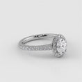 Load and play video in Gallery viewer, Forever Love Oval Diamond And Halo Ring
