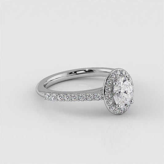 Forever Love Oval Diamond And Halo Ring