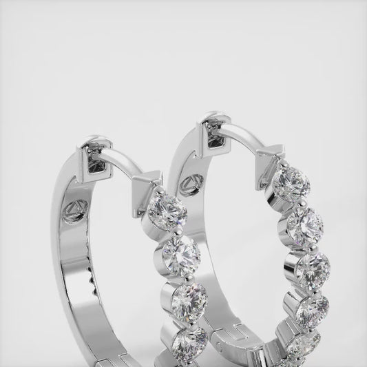 Essential Diamond Hoop Earrings