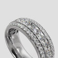 Load and play video in Gallery viewer, Three Row Princess Cut And Round Diamond Ring
