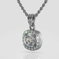 Load and play video in Gallery viewer, Everlasting Round Diamond Halo Surround Pendant
