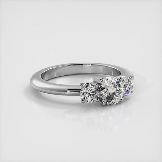 Brilliant Cut Round Diamond 3 Stone Ring