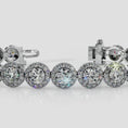 Load and play video in Gallery viewer, Round Halo Diamond Bracelet
