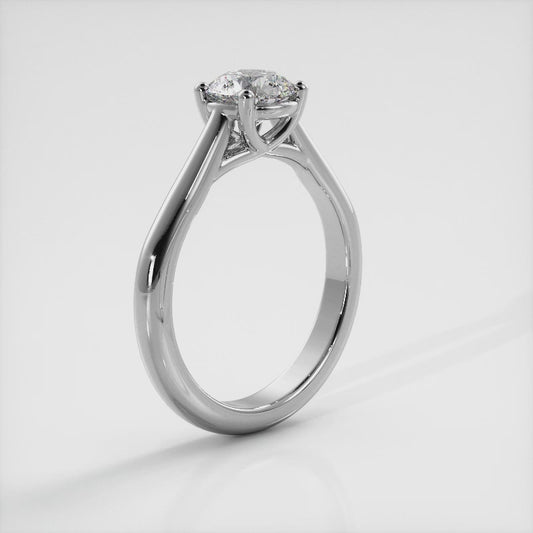 Round Diamond Cathedral Bridal Set