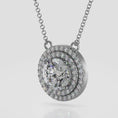 Load and play video in Gallery viewer, Double Halo Brilliance Diamond Pendant
