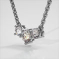 Load and play video in Gallery viewer, Three Stone Horizontal Diamond Pendant
