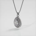 Load and play video in Gallery viewer, Double Halo Vintage Teardrop Diamond Pendant
