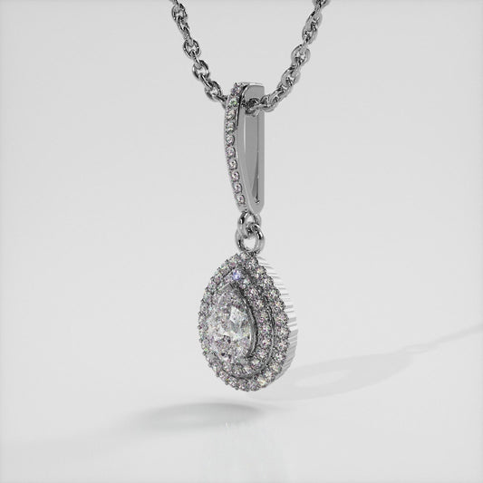 Vintage Teardrop Diamond Pendant
