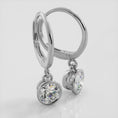 Load and play video in Gallery viewer, Bezel Set Diamond Drop Earrings
