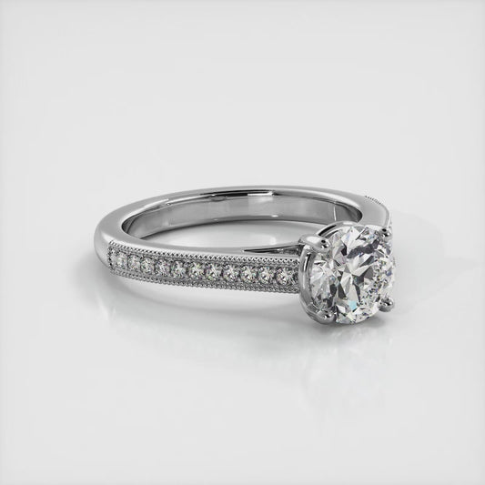 Milgrain Detailed Diamond Engagement Ring