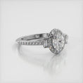 Load and play video in Gallery viewer, Luxurious Oval And Baguette Halo Diamond Ring
