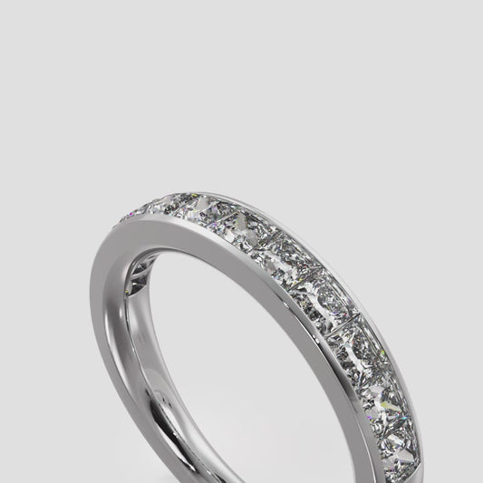 Elegant Princess Cut Anniversary Band