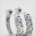 Load and play video in Gallery viewer, Hypnotic Diamond Hoop Earrings Style
