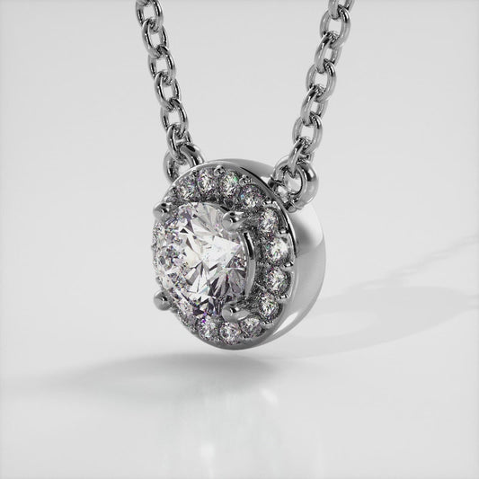 Enchanting Halo Diamond Pendant