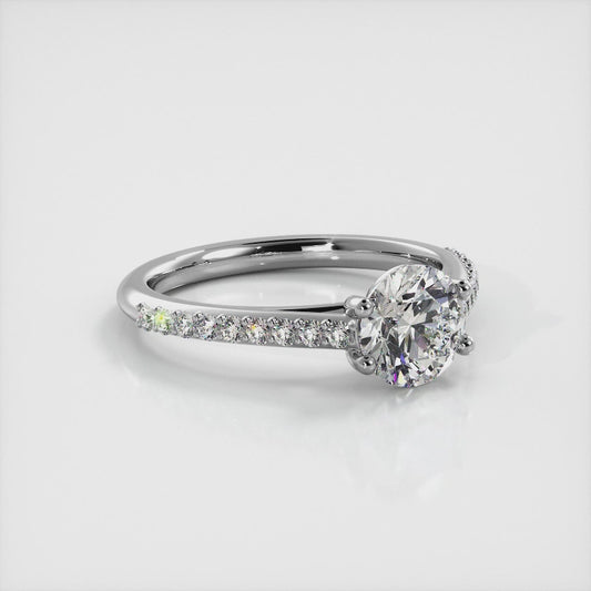 Modern Round Diamond Engagement Ring