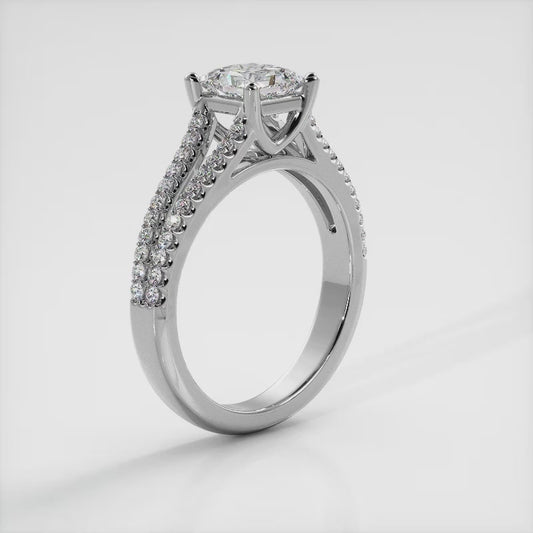 Split Shank Princess Cut Bridal Set