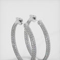 Load and play video in Gallery viewer, Triple Row Inside Out Diamond Earrings Medium
