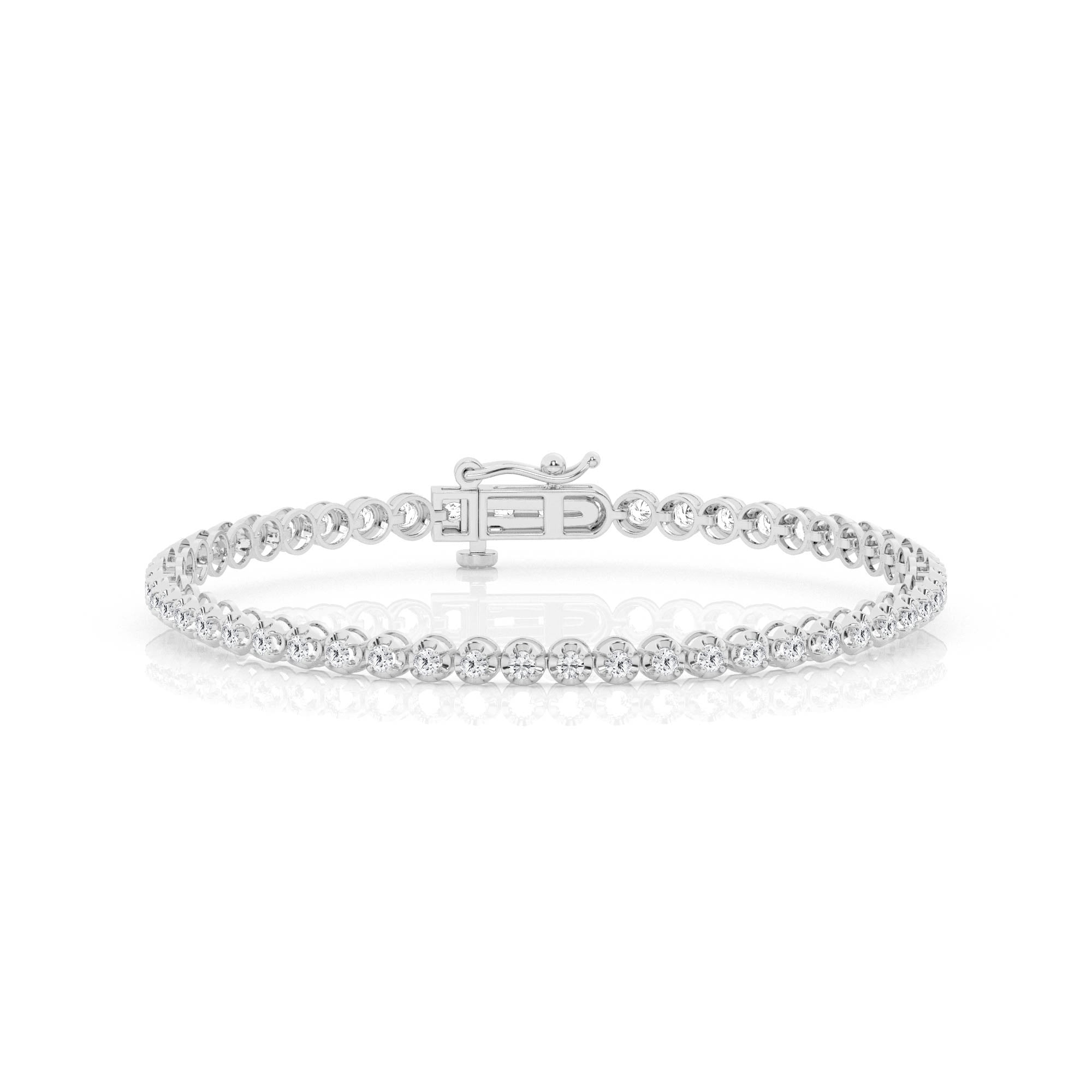 Lab Grown Diamond Tennis Bracelet in 14k White Gold