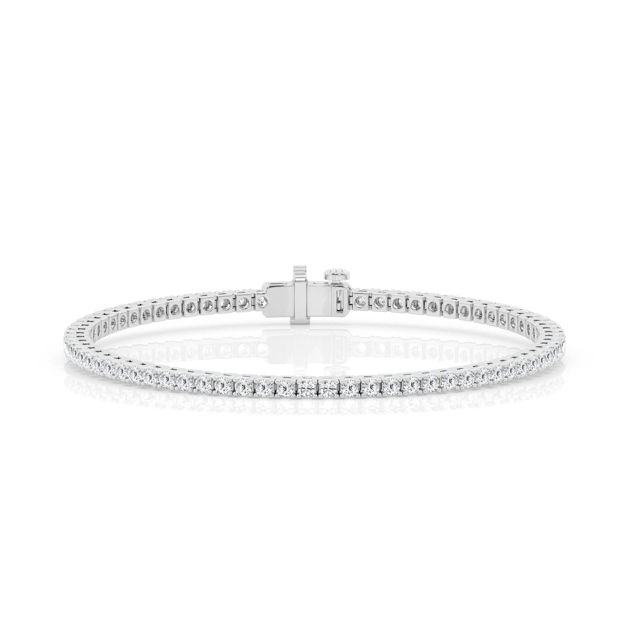 Lab Grown Diamond Tennis Bracelet in 14k White Gold